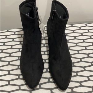 Black suede boot
